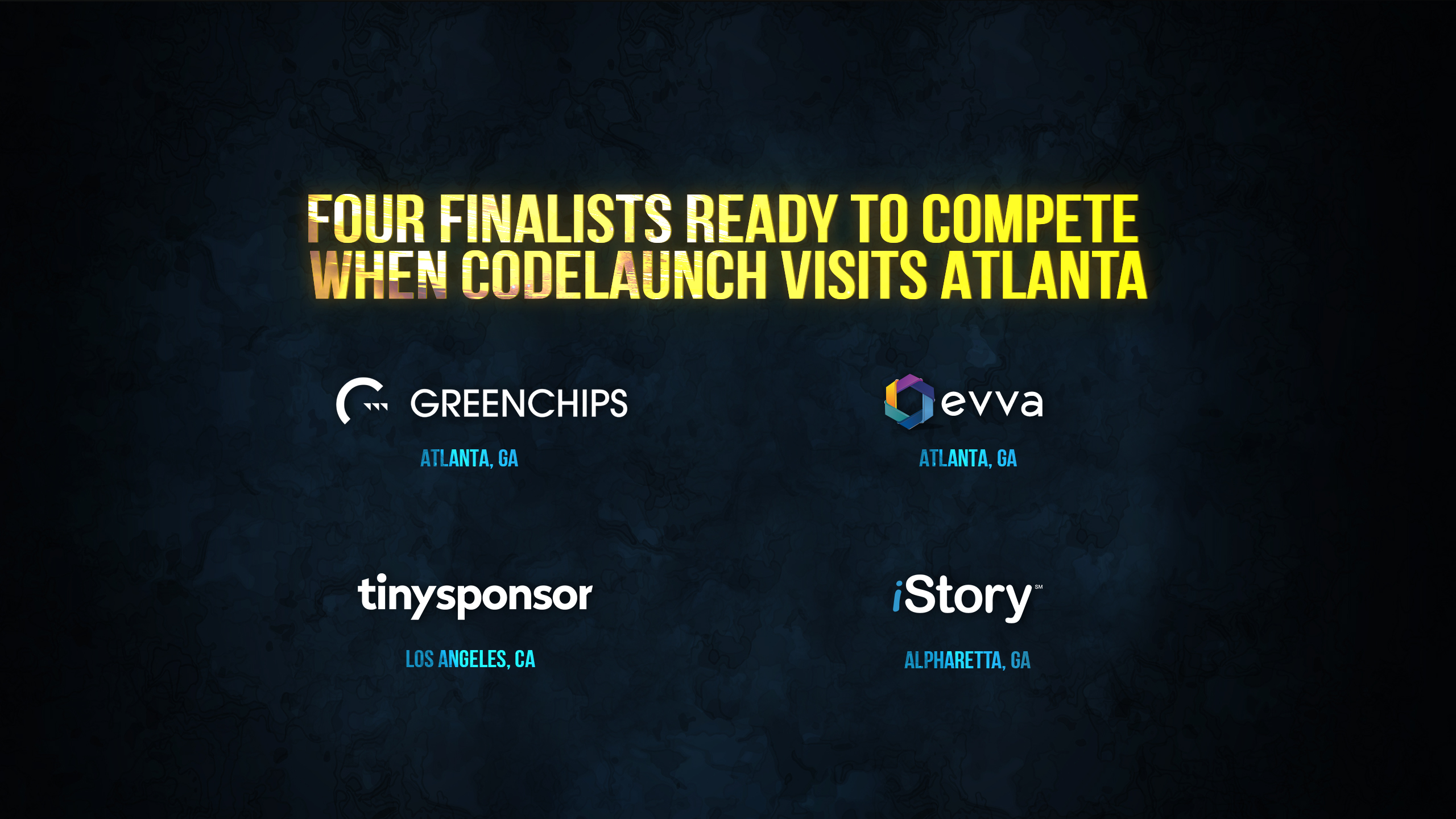 Four Finalists Ready to Compete When CodeLaunch Visits Atlanta
